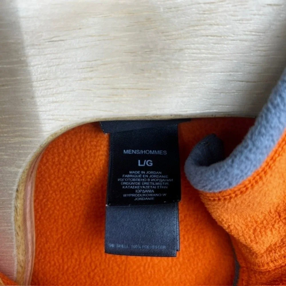 The North Face Men's Large Orange TKA 100 Glacier 1/4 Zip Fleece Pullover
